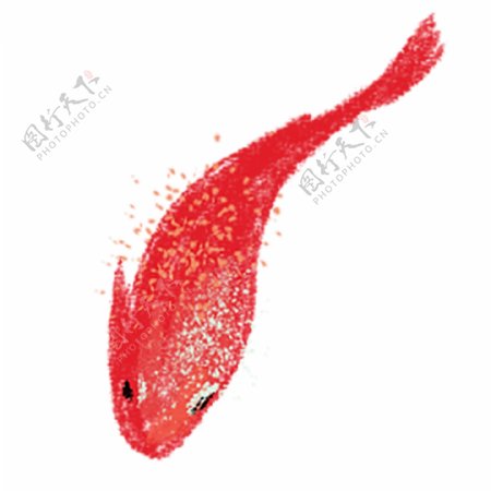 红色吉祥鲤鱼元素