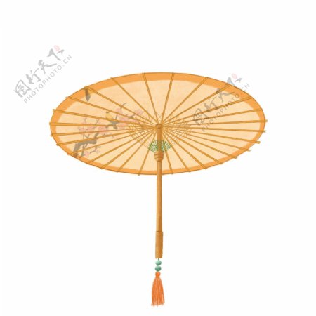 中国油纸伞中国画古典折伞PNG