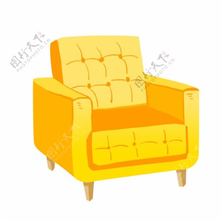 黄色单人沙发家具