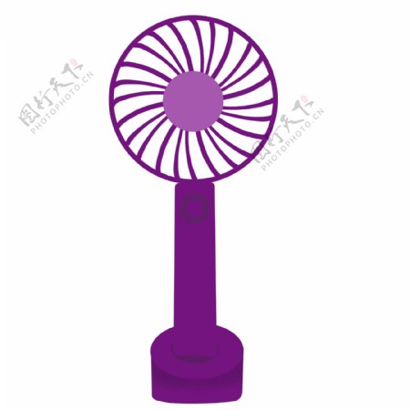 立夏手持紫色电风扇