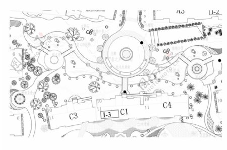 公园景观方案规划CAD平面图