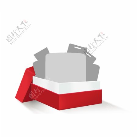 红白色大气礼盒装饰