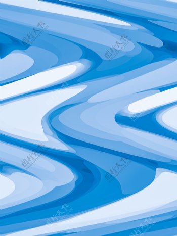 唯美简约风流线型时尚蓝色层叠冰川时代背景
