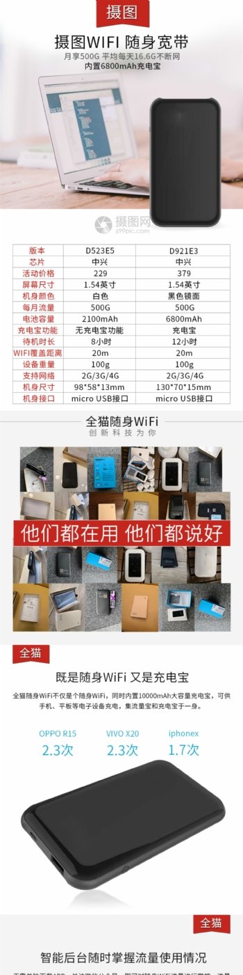 随身WiFi淘宝详情