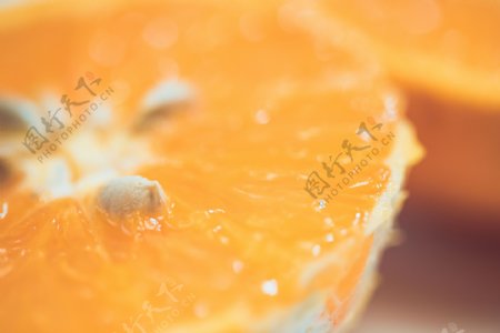 剥皮后的橙子橘子局部特写高清素材