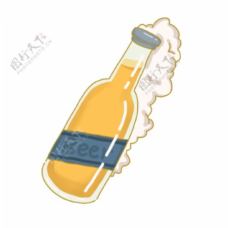 玻璃瓶啤酒图案