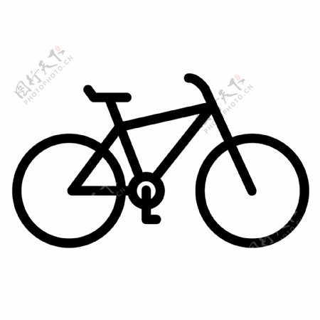 黑色创意自行车元素