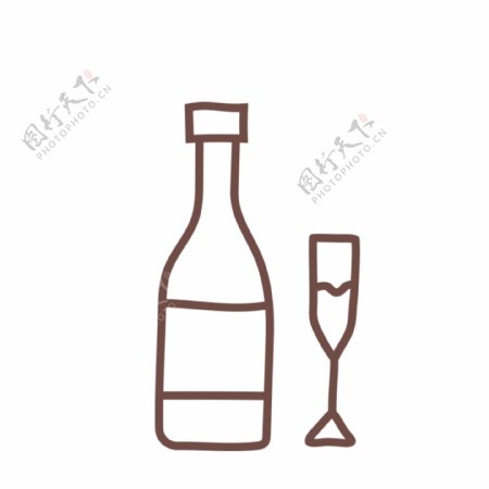酒瓶酒杯图标
