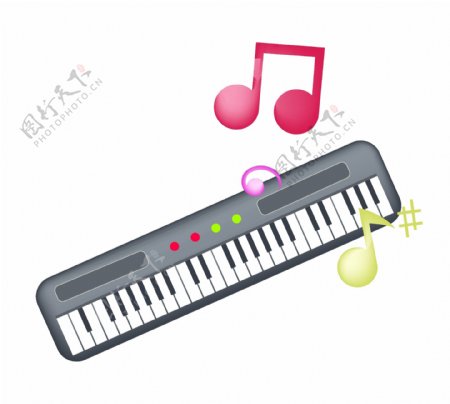 电子的音乐钢琴插画