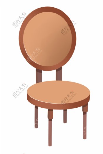 圆形的家具椅子插画