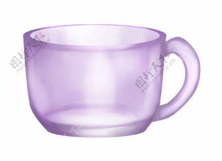 漂亮的紫色玻璃茶杯