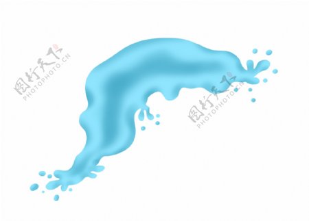 卡通飞溅液体插图