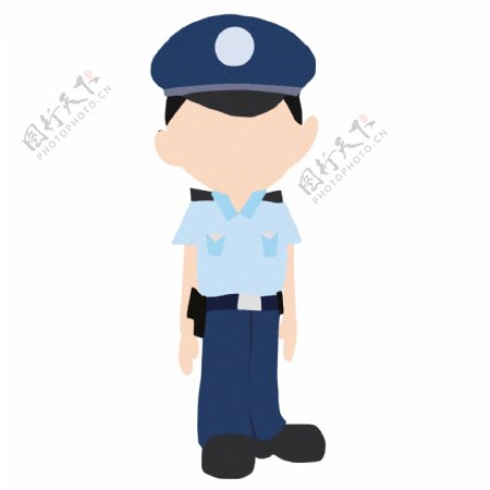 工作的警察装饰插画