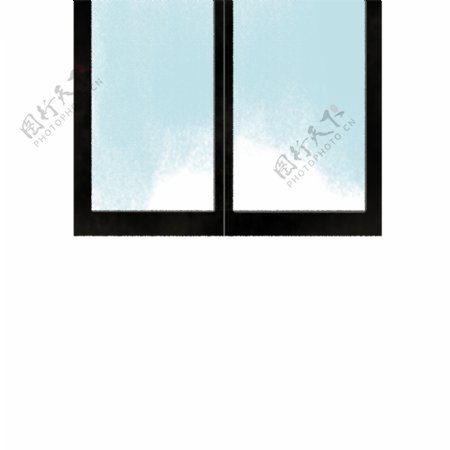 玻璃窗卡通png素材