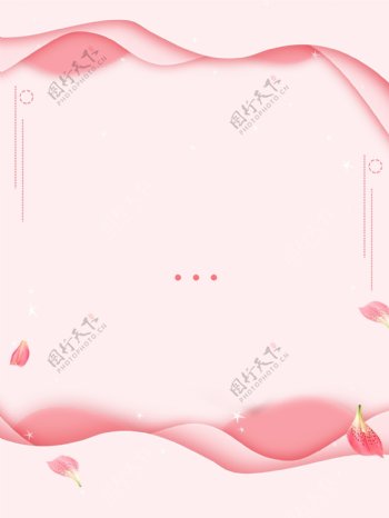 少女心粉色花瓣广告背景