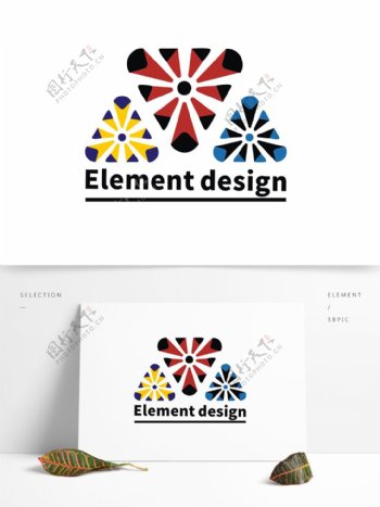 元素花型标志设计