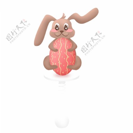 可爱彩蛋兔子动物卡通素材