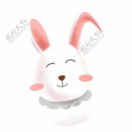 卡通可爱小兔子胖兔子手绘素材