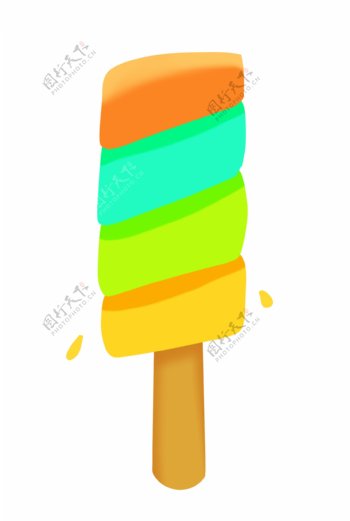 彩色冰淇淋冰棒