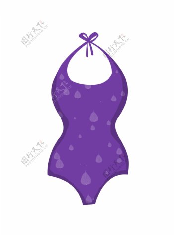紫色系绳泳衣