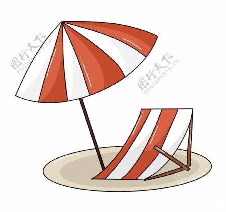夏季条纹遮阳伞