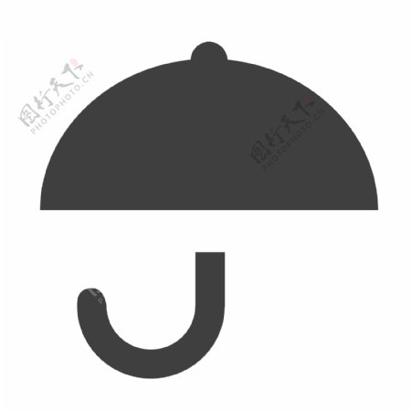 黑色的卡通雨伞