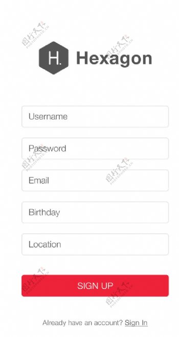 手机UI设计登录注册页面模板