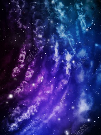 原创紫色梦幻宇宙星空大气背景