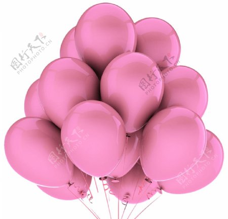 粉色节日气球
