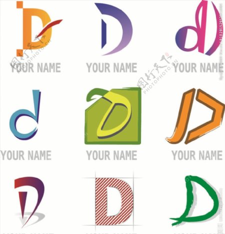 字母D字体