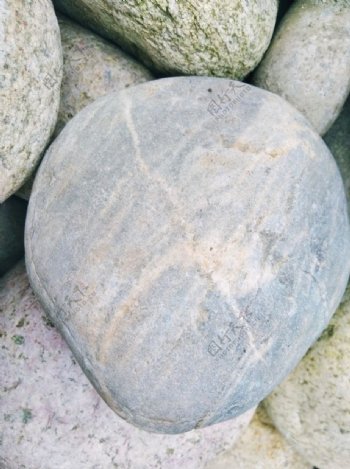 圆形石头鹅卵石石头石块