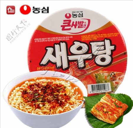 韩国农心虾汤碗面方便面