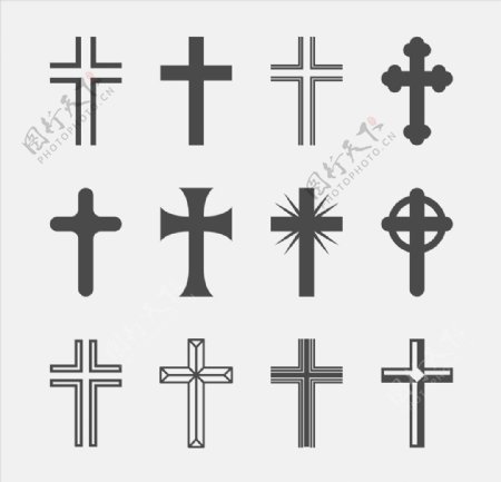 耶穌十字架宗教主題圖標ICON