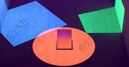 三色RGB色块抽象图形