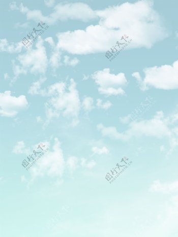 清新空气蓝天白云背景