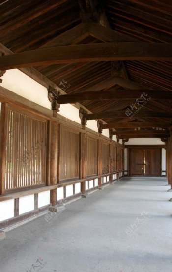 日式建筑走廊