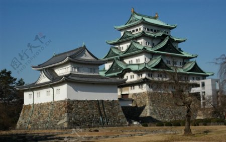 日式古建城楼