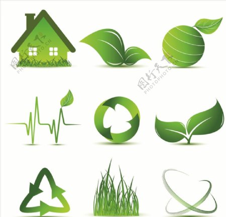绿色环保生态图标