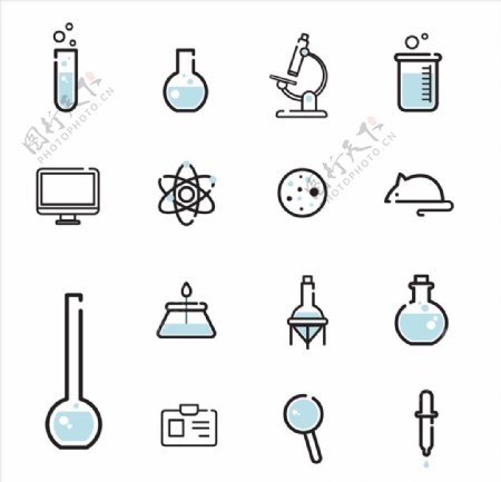 简约科学实验图标icon设计