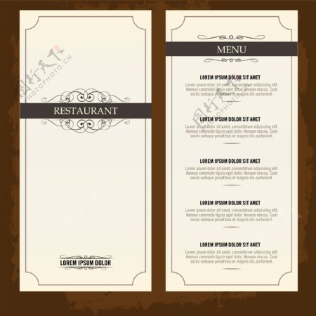 餐厅彩页餐厅菜单点菜卡