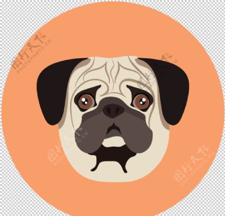 小狗动物图标标志图形装饰素材