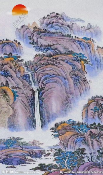 中式装饰国画山水