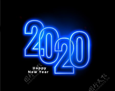 2020霓虹灯效字体
