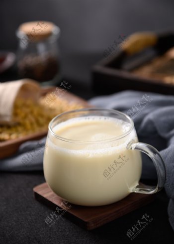 豆浆牛奶饮料饮品背景素材