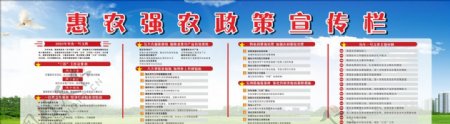 惠农强农政策宣传栏