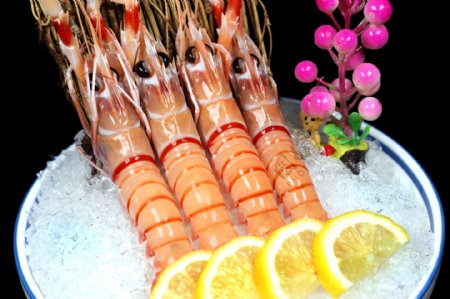 海鲜刺身虾