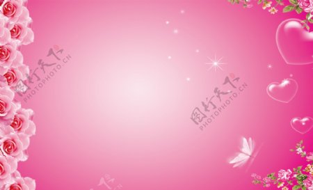 粉色美容海报展板名片背景