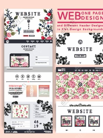 粉色女性產品網站設計