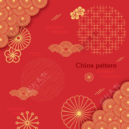 中式花纹纹理
