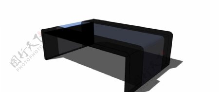 沙发台skp模型
